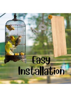 Sage Square Rectangle Natural Wood Platform 9"X4.5" - A Perfect Perch & Playground For Your Feathered Friend,Promote Physical And Mental Well-Being, Create A Natural Habitat For Your Beloved Bird'S  - Image 5
