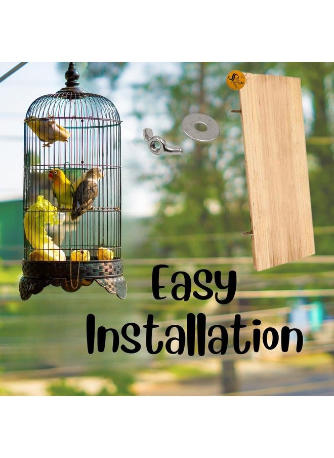 Sage Square - Rectangle Natural Wood Platform 9"X4.5" - A Perfect Perch & Playground For Your Feathered Friend,Promote Physical And Mental Well-Being, Create A Natural Habitat For Your Beloved Bird'S - Image 1