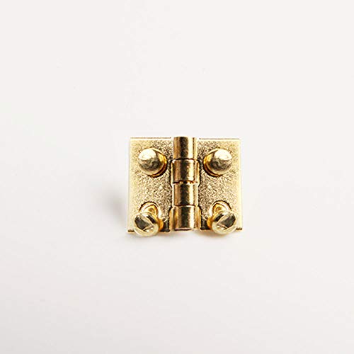 Wixine 100Pcs Mini Brass Plated Hinge - Small Decorative Jewelry Box Hinges Parts - Image 4