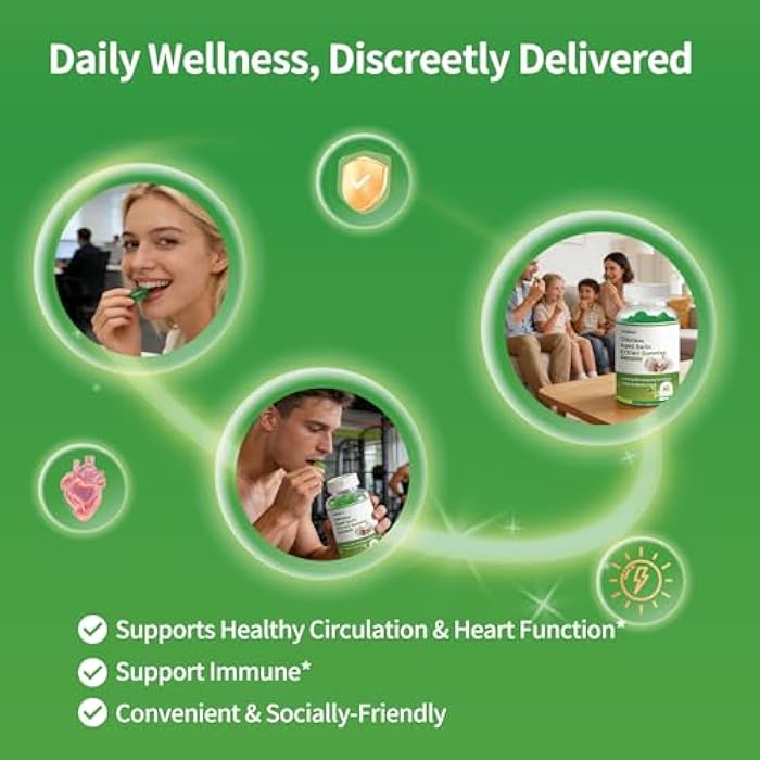 Odorless Aged Garlic Extract Gummies,7500mg Garlic,2 Years Aged Garlic Extract,Grown Allium Sativum Bulb,Potent Antioxidant Supplement,Immune Support,Heart Health,Green Apple Flavor - Image 5