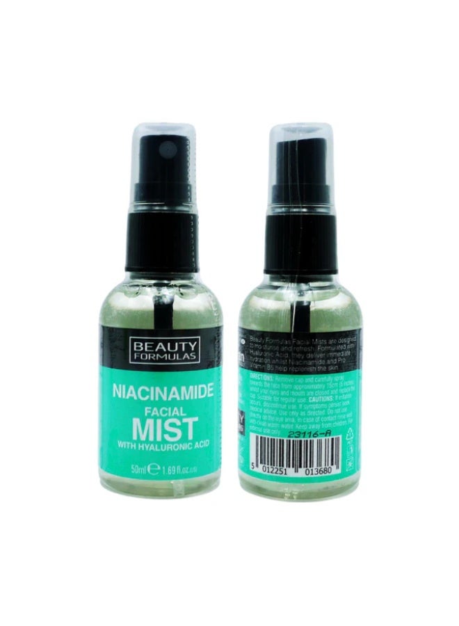 BEAUTY FORMULAS Niacinamide Facial Mist with Hyaluronic Acid  50 ml - Image 2