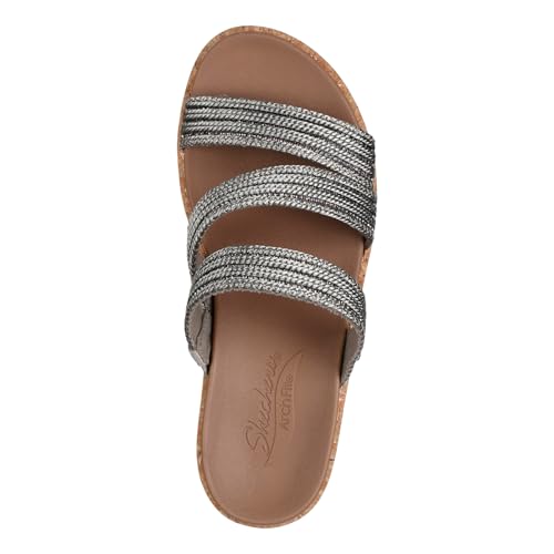Skechers womens ARCH FIT BEVERLEE-ALWAYS CLAS PEWTER Espadrille Wedge Sandal - 5 UK (119548) - Image 4