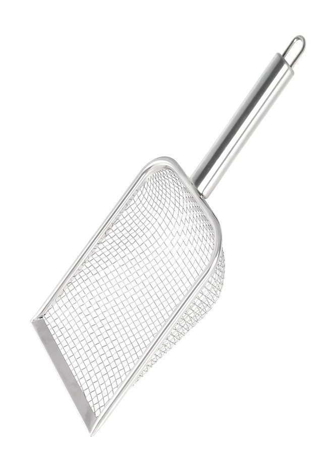 SUMERSHA Cat Litter Scoop Stainless Steel Mesh Scooper for Litter Box Kitten Pooper Lifter, Beach Mesh Shovel for Shell Collecting - Image 1