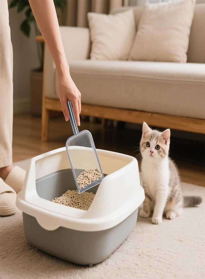 SUMERSHA Cat Litter Scoop Stainless Steel Mesh Scooper for Litter Box Kitten Pooper Lifter, Beach Mesh Shovel for Shell Collecting - Image 4