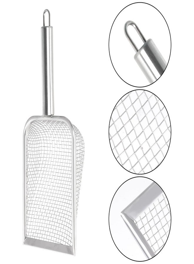 SUMERSHA Cat Litter Scoop Stainless Steel Mesh Scooper for Litter Box Kitten Pooper Lifter, Beach Mesh Shovel for Shell Collecting - Image 3