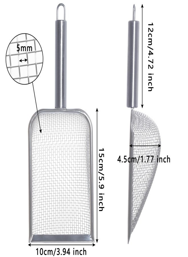 SUMERSHA Cat Litter Scoop Stainless Steel Mesh Scooper for Litter Box Kitten Pooper Lifter, Beach Mesh Shovel for Shell Collecting - Image 2