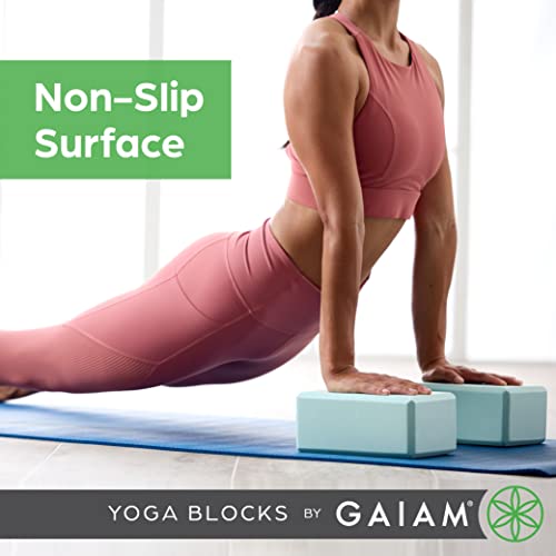 Gaiam كتلة يوغا من جايام - مصنوعة من رغوة إيفا خالية من اللاتكس - سطح ناعم غير قابل للانزلاق مع حواف مائلة لليوغا، البيلاتس، التأمل - ملحقات يوغا للاستقرار، التوازن، وتعميق التمددات - Image 5