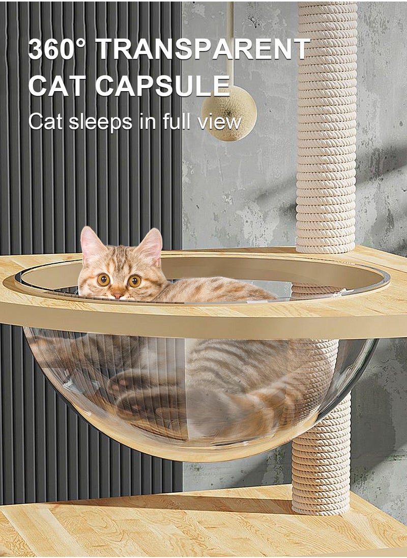 Kidle - Cat Tree Cat Climbing Frame Cat Nest Cat House Solid Wood Large Cat Jumping Platform Column Cat Villa - Image 1