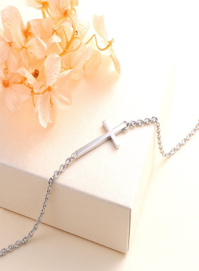 Alphm S925 Sterling Silver Small Cross Bracelet - Image 5