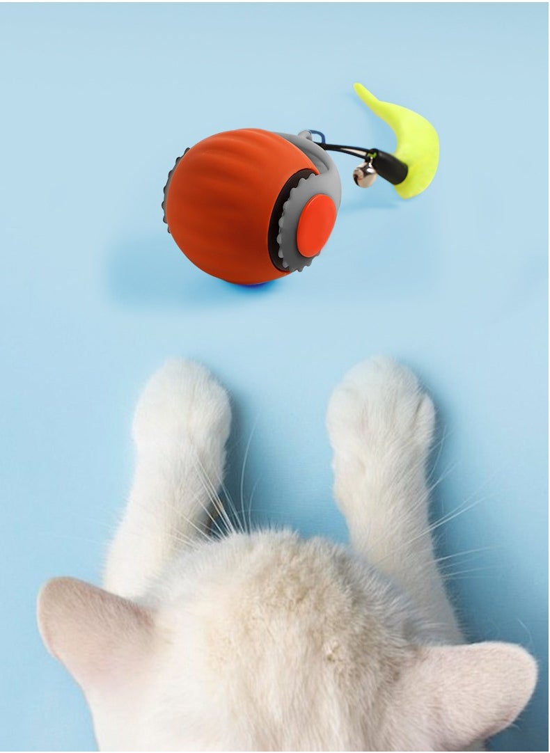 FASHION DIAMOND Rolling Ball for Cats Interactive Toy, Intelligent Indoor Automatic Moving Ball Puzzle Dispel Boredom USB Charging Pet Toy  - Image 1