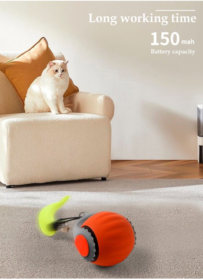 FASHION DIAMOND Rolling Ball for Cats Interactive Toy, Intelligent Indoor Automatic Moving Ball Puzzle Dispel Boredom USB Charging Pet Toy  - Image 2