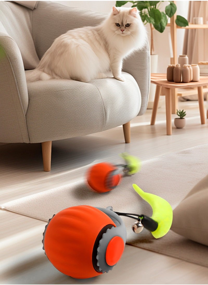 FASHION DIAMOND Rolling Ball for Cats Interactive Toy, Intelligent Indoor Automatic Moving Ball Puzzle Dispel Boredom USB Charging Pet Toy  - Image 3