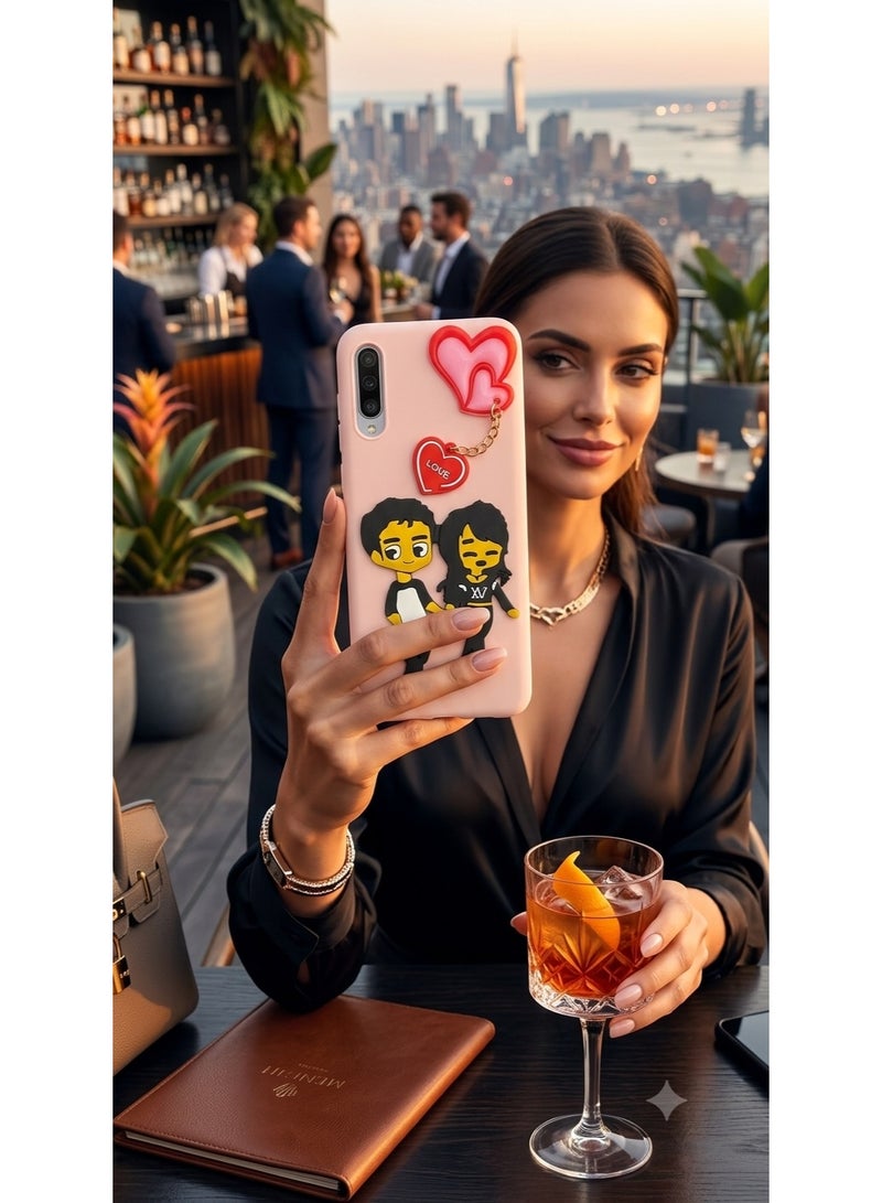 غطاء حماية لهاتف Samsung Galaxy A30S Love Boy Girl - Image 3