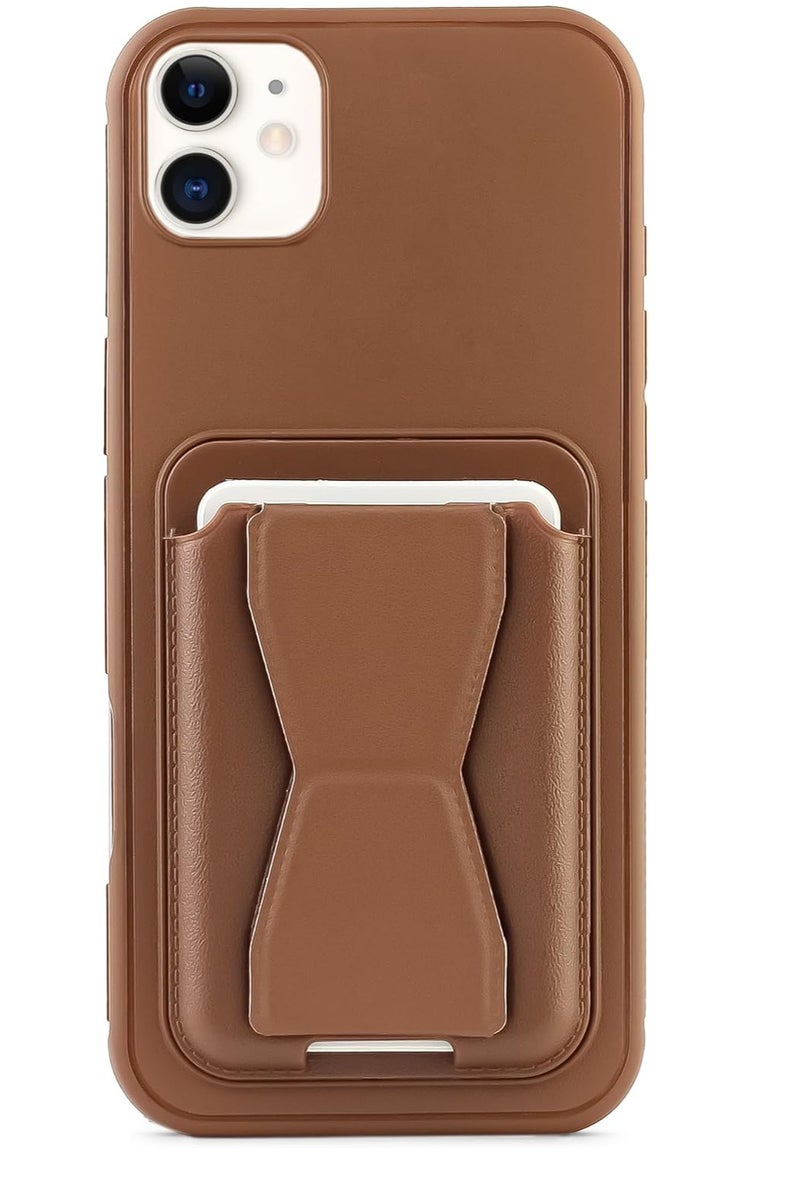 Leather Case Compatible for iPhone 11 Shockproof Leather Back Card Storage & case built-in Stand PU leather for a stylish look, comfortable grip