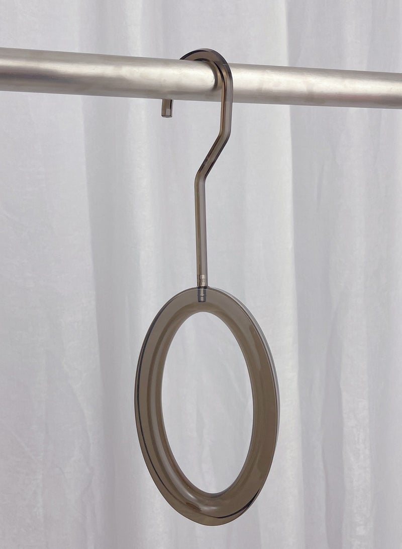 Acrylic Scarf Hanging Ring Silk Scarf Display Hanging Ring Transparent Circular Crystal Clothes Hanger Hook(2 Pieces)  - Image 1