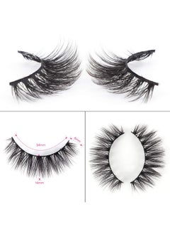 Calailis CALAILIS False Eyelash, Eye Makeup Lash 3D Faux Mink Fake Eyelash Long Natural Eyelashes 3 Pairs with 5g False Eyelash Glue (CS16)  - Image 5