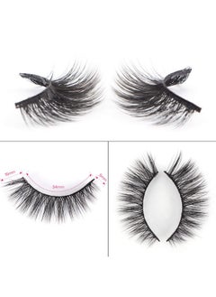 Calailis CALAILIS False Eyelash, Eye Makeup Lash 3D Faux Mink Fake Eyelash Long Natural Eyelashes 3 Pairs with 5g False Eyelash Glue (CS16)  - Image 4