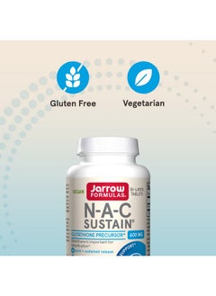 جارو فورملاز Jarrow Formulas NAC Sustain 600 mg، مكمل غذائي، دعم الأحماض الأمينية لصحة الكبد ومضادات الأكسدة، 60 قرصًا، إمداد لمدة 60 يومًا  - Image 3