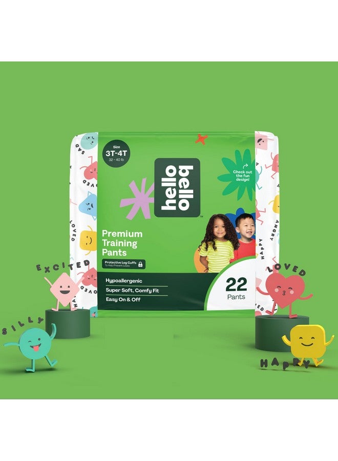 Hello Bello Premium Training Pants 3T-4T, All About Feelings Design, 22ct Jumbo Pack - Image 1