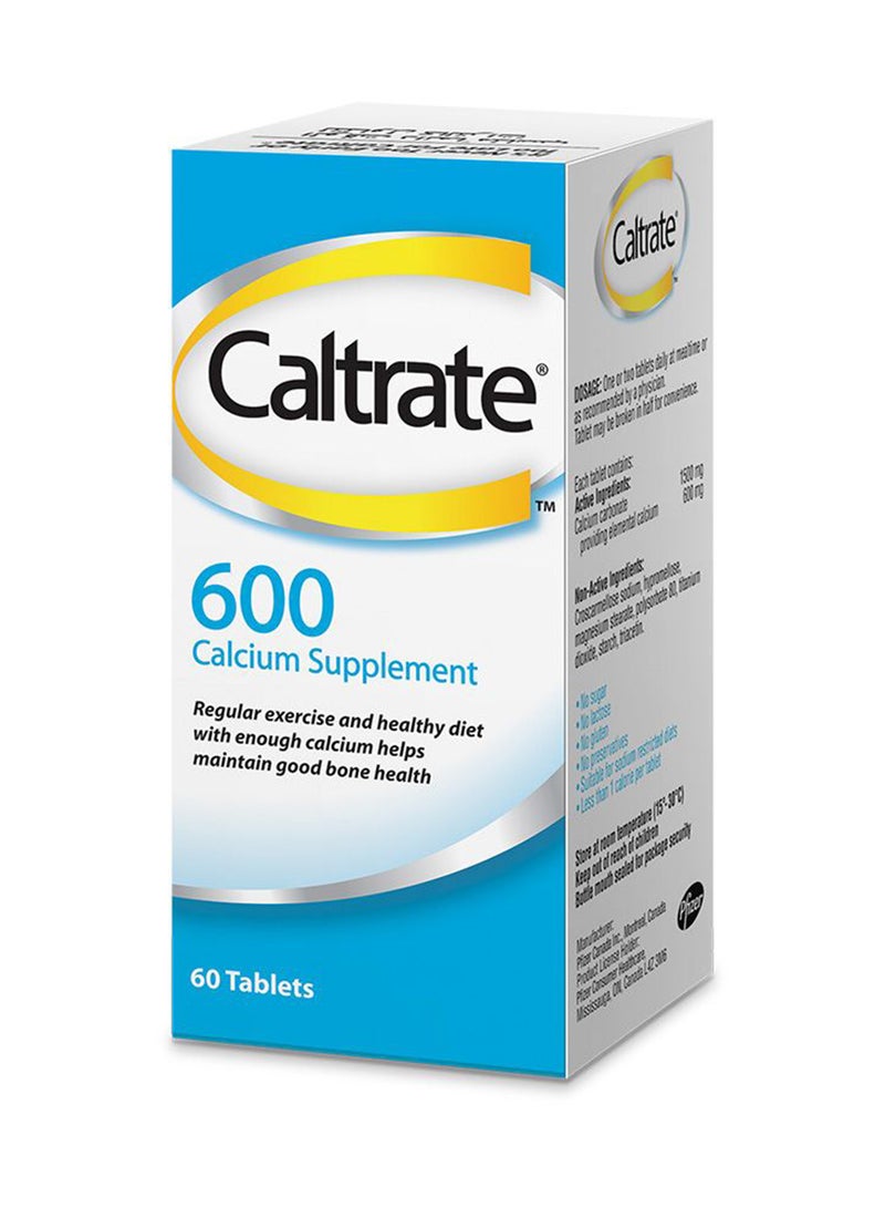 Caltrate Calcium 600 Mg Tablets 60'S