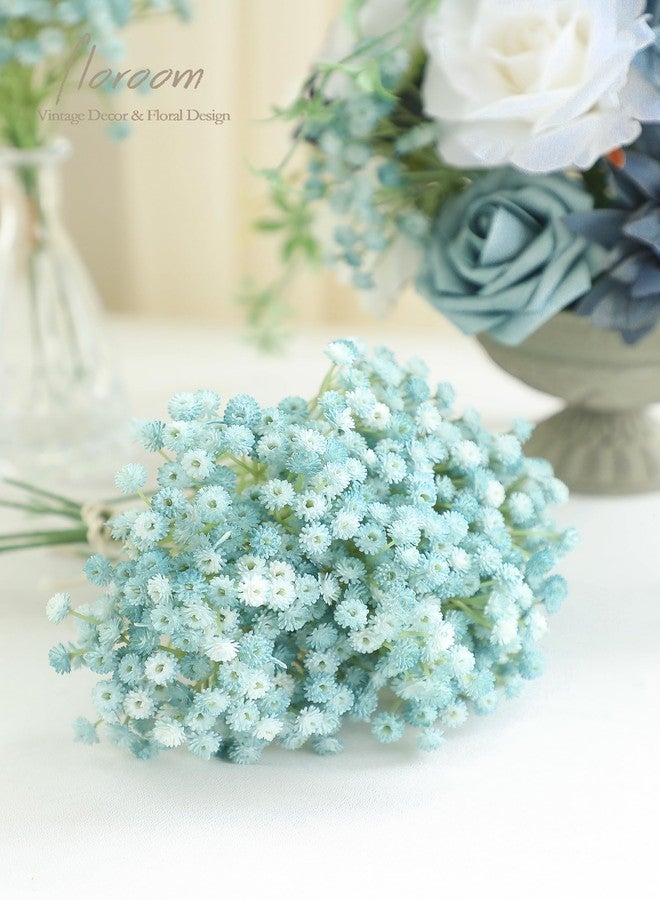 Floroom 18pcs Artificial Babys Breath Gypsophila Greenery Sprays, Real Touch Dusty Blue Fake Flowers for Wedding Bouquets Centerpieces Floral Arrangements and Decorations - Image 2