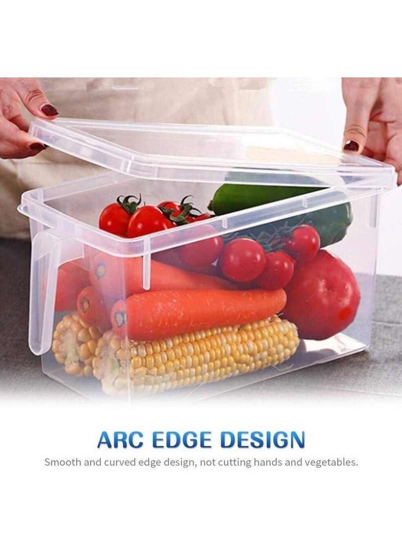 بريمو بلس بروما - صناديق تخزين الطعام مع أغطية ومقبض، مجموعة من 2 علبة بلاستيكية كبيرة سعة 4.7 لتر قابلة للتكديس في الثلاجة والمطبخ والخزانة لتخزين الطعام والفاكهة والبيض والخضراوات متعدد الألوان - Image 4