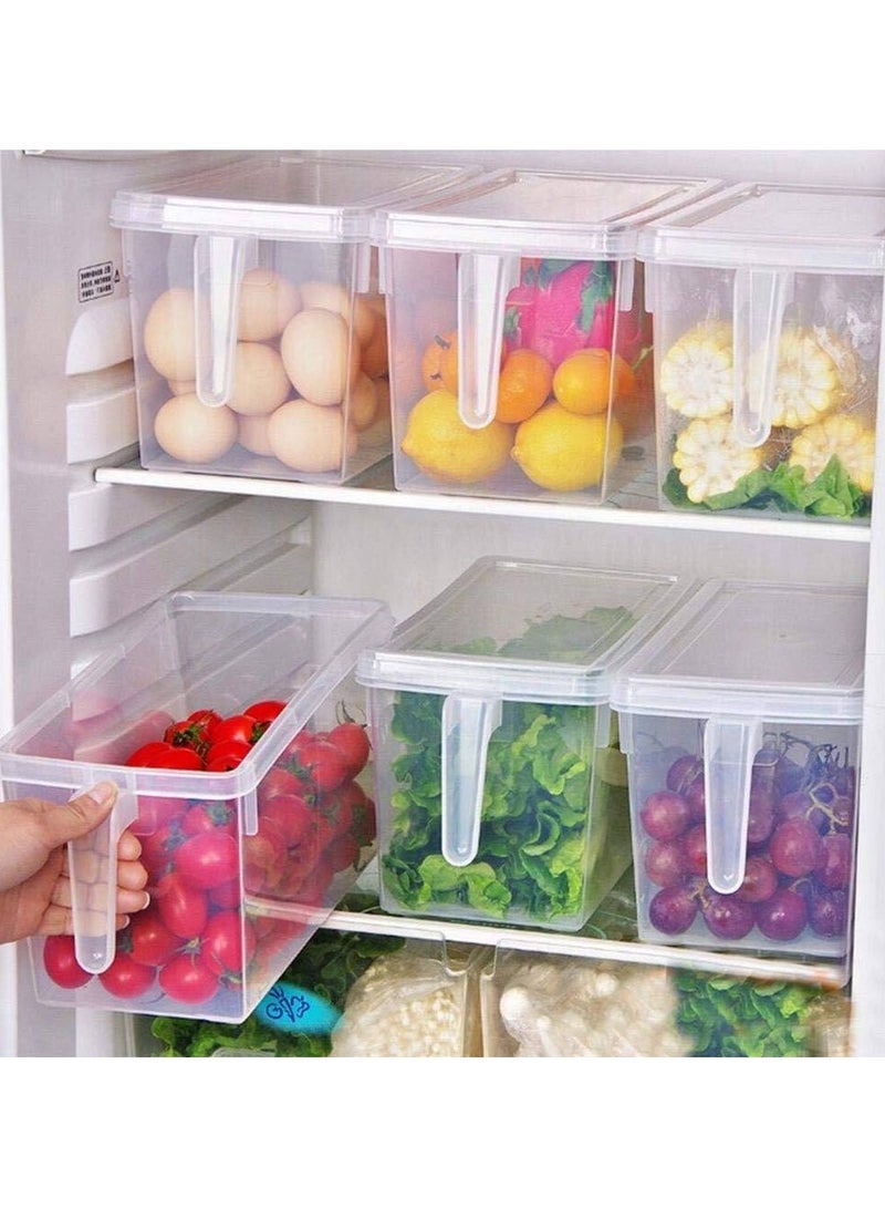 بريمو بلس بروما - صناديق تخزين الطعام مع أغطية ومقبض، مجموعة من 2 علبة بلاستيكية كبيرة سعة 4.7 لتر قابلة للتكديس في الثلاجة والمطبخ والخزانة لتخزين الطعام والفاكهة والبيض والخضراوات متعدد الألوان - Image 5