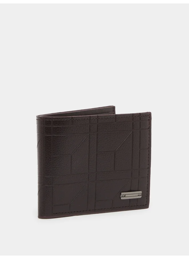 ستايلي Styli Brown Self Design Quilted Wallet