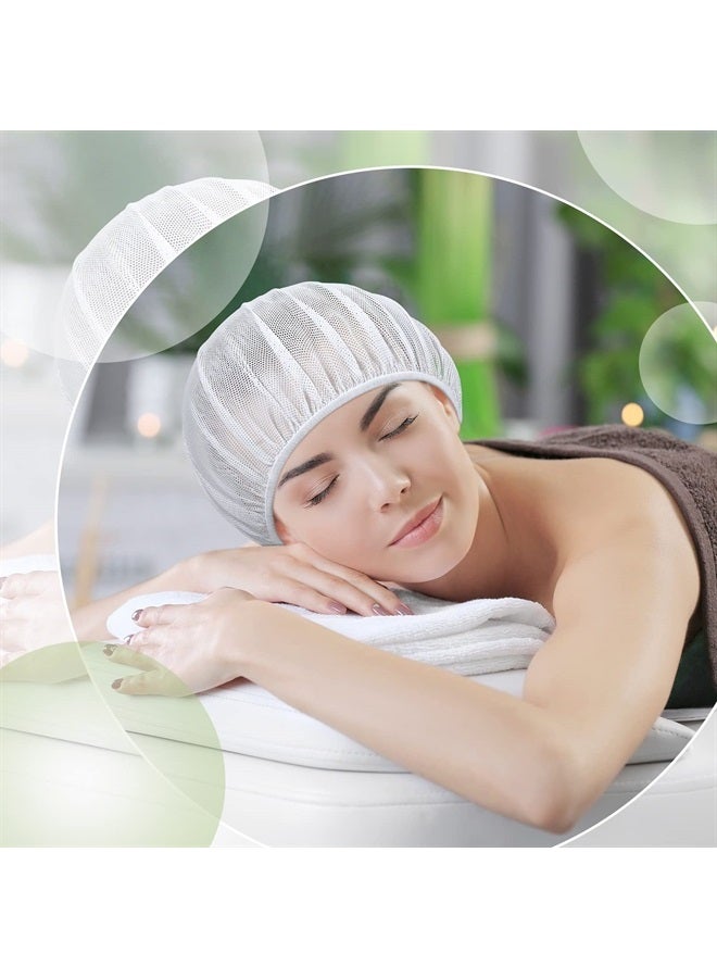 Chuarry 4 PCS Mesh Sleep Bonnet for Sleeping Women Sleep Cap (White) - Image 2