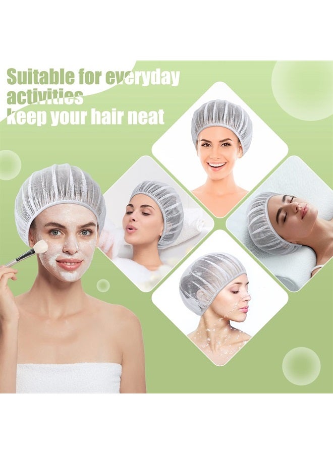 Chuarry 4 PCS Mesh Sleep Bonnet for Sleeping Women Sleep Cap (White) - Image 1