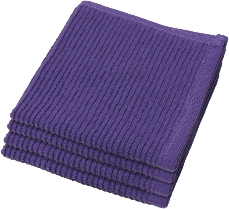 Now Designs Ripple Kitchen Dishcloth, Set of 4, Prince Purple - Image 1
