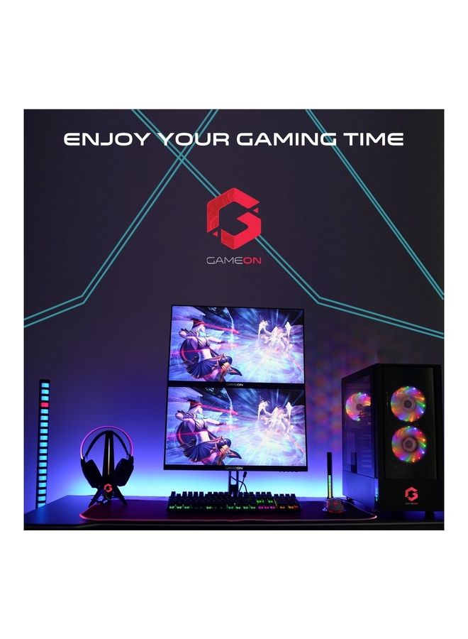 جايم أون شاشة الألعاب GAMEON GOE24FHD165 مقاس 24 بوصة FHD ، 165 هرتز ، 1 مللي ثانية (1920 × 1080) شاشة ألعاب IPS مسطحة مع Gsync ومزامنة مجانية - أسود أبيض - Image 5