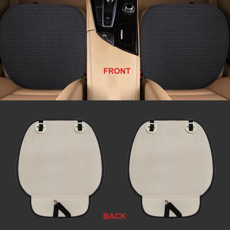GITOBEHA 2PCS Car Seat Covers Cushion Pad Breathable Anti Slip Auto Seat Protector Pad with Storage Pocket Universal fit for Most Automotive, Truck, SUV, and Van - Image 5