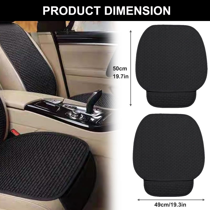 GITOBEHA 2PCS Car Seat Covers Cushion Pad Breathable Anti Slip Auto Seat Protector Pad with Storage Pocket Universal fit for Most Automotive, Truck, SUV, and Van - Image 2