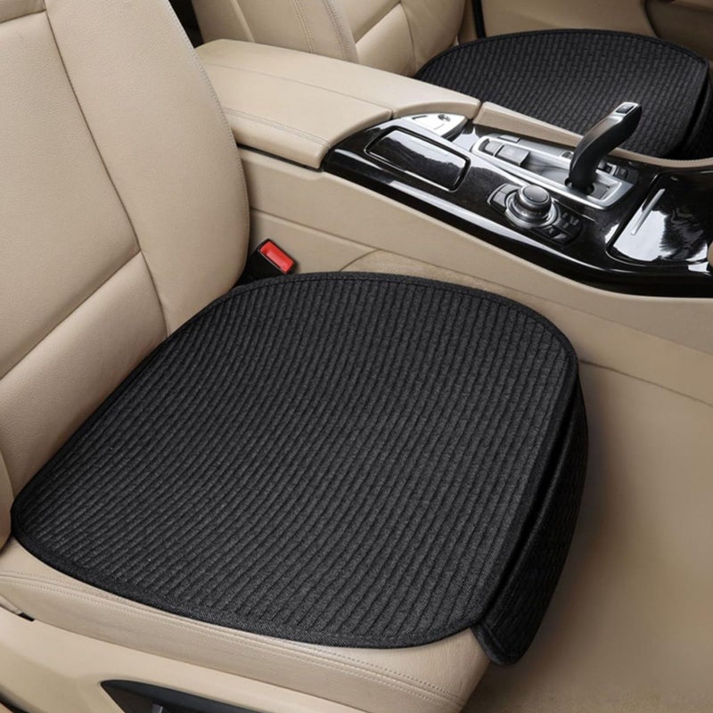 GITOBEHA 2PCS Car Seat Covers Cushion Pad Breathable Anti Slip Auto Seat Protector Pad with Storage Pocket Universal fit for Most Automotive, Truck, SUV, and Van - Image 1