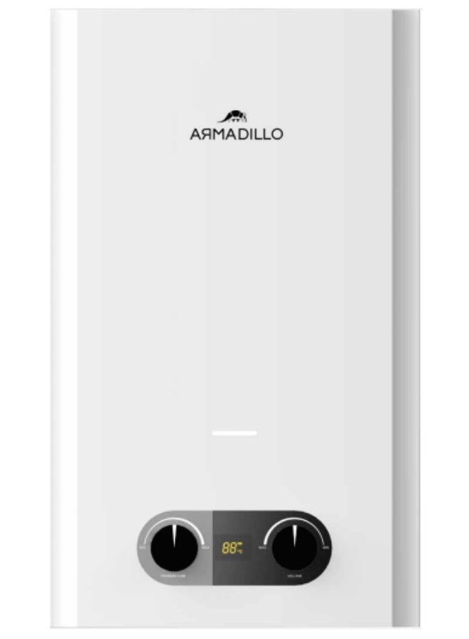 أرماديللو سخان مياه غاز سعة 6 لترابيض ARM-HA-GAS-H-WH-0006