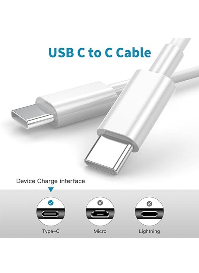 Ocean - USB C to USB C Charging Cable 2M 60W, Fast Charging Compatible With iPhone 15 White - Image 1