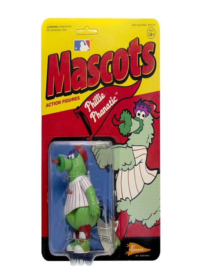 Super7 Major League Baseball Mascots: Philadelphia Phillies Phillie Phanatic Reaction Figure Multicolor One Size - Image 1