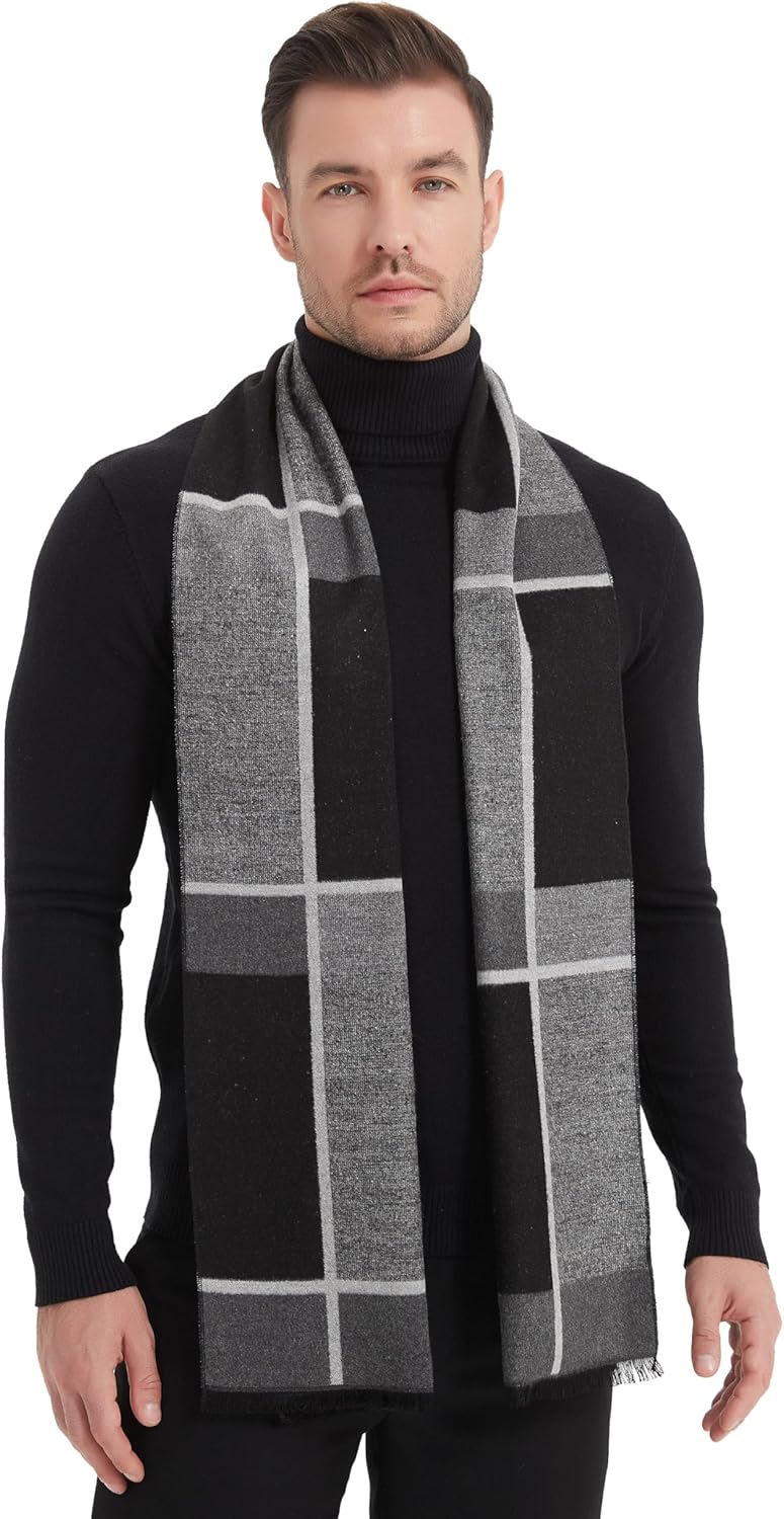 EP Mode Men's Winter Scarf, Cashmere Feel, Super Soft & Warm - Image 1