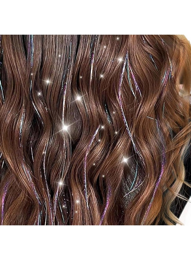 MAYCREATE® 6pcs Hair Tinsel Hair Extensions for Women Girls, Glitter 20'' Clip-in Fairy Hair Tinsels Highlight Sparkling Tinsel Clips for Party, Festival (Colorful) - Image 5