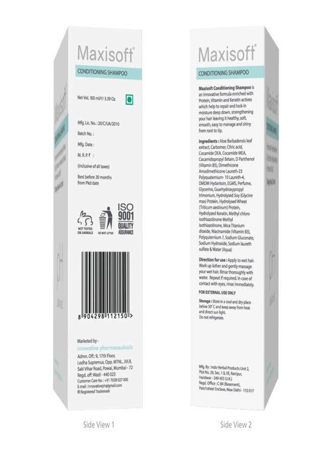 Maxisoft Keratin Conditioning Shampoo | Damage Repair & Protein Care | pH Balanced | (100 ml Pack of 1) - Image 2