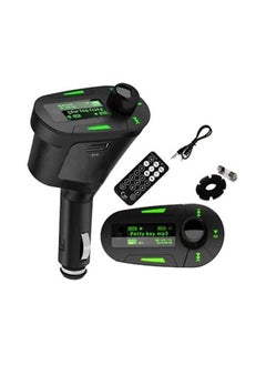 نيبمينينت جهاز إرسال USB FM لاسلكي مع تحكم عن بعد MMC LCD أسود/أخضر 