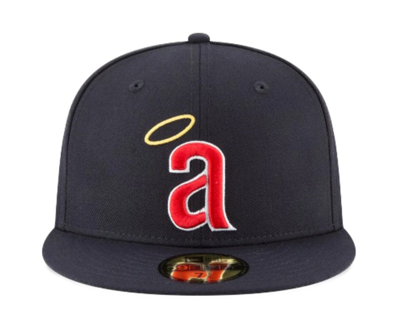 New Era MLB 59FIFTY Cooperstown Authentic Collection Fitted On Field Game Cap Hat (6 7/8, Los Angeles Angels Navy Cooperstown) - Image 2
