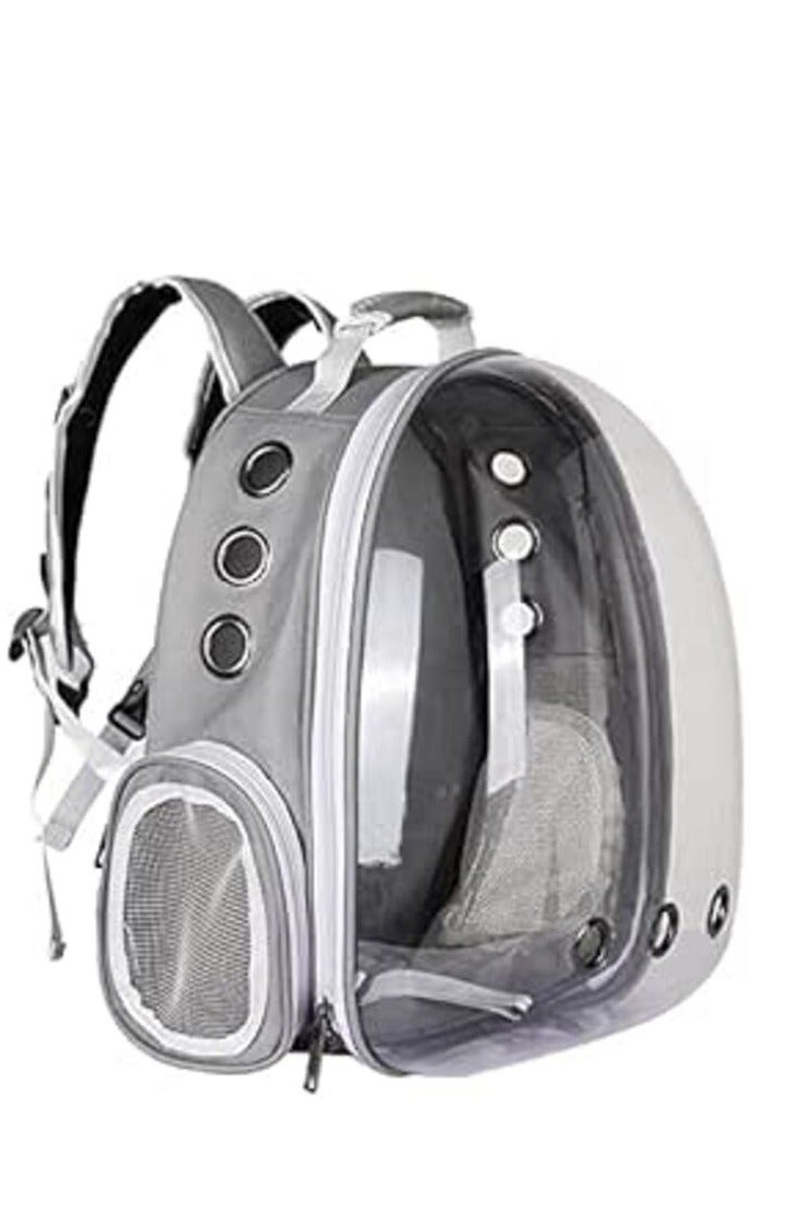 حقيبة حمل الحيوانات الأليفة المحمولة القابلة للتنفس للسفر في الهواء الطلق حقيبة شفافة للجراء والقطط