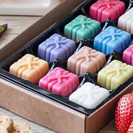 MoldBerry Chocolate Mould Gift Box Making Silicone Chocolate Mold for Cake, Brownie Topper, Hard & Soft Candies, Gummy, Jelly, Keto Fat Bombs Square Shapes in Brown Trays - Image 5