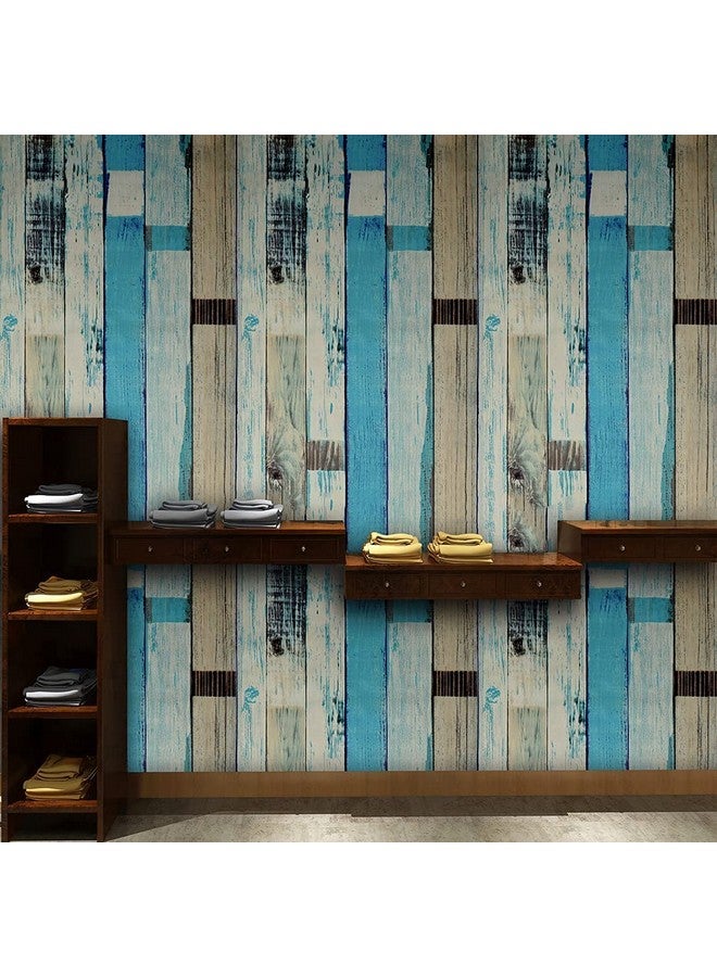 HOMEMATES Selfadhesive Wallpaper Waterproof Old Furniture Vinyl Stickers Wooden Door Wardrobe Desktop Pvc Wall Papers 45 X 304 Cm (Wooden Planks) - Image 1