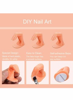 KASTWAVE Practice Fingers Decoration, Practice Manicure Fingers Training Fingers with False Nails Training Fingers for Acrylic Gel Nail Art Hand Nail Art Training Display Decoration, 20 Pcs  - Image 3