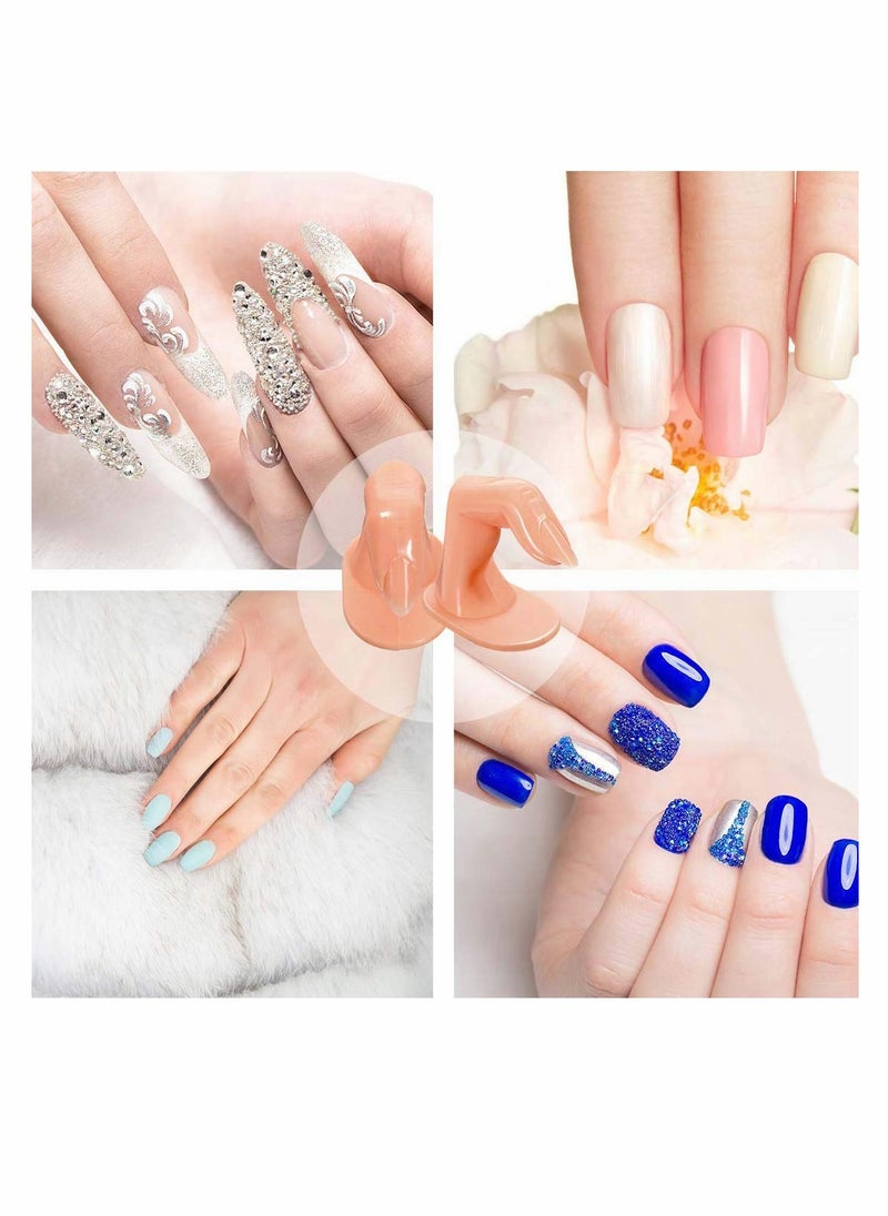 KASTWAVE Practice Fingers Decoration, Practice Manicure Fingers Training Fingers with False Nails Training Fingers for Acrylic Gel Nail Art Hand Nail Art Training Display Decoration, 20 Pcs  - Image 4
