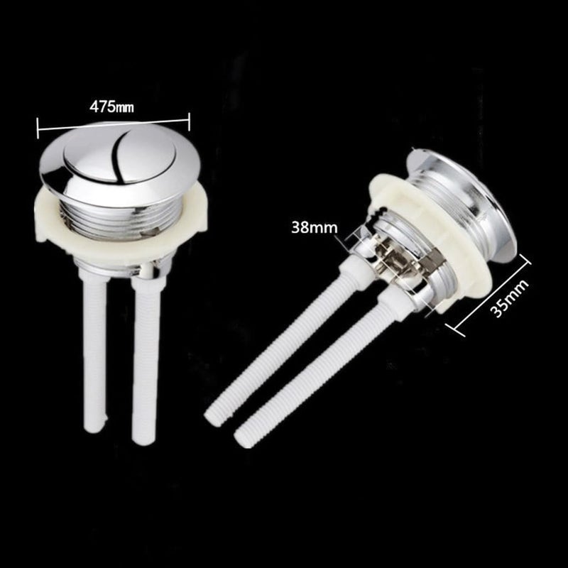 38mm Dual Flush Toilet Push Button ABS Water Tank Valve Durable Bathroom Upgrade - Image 2