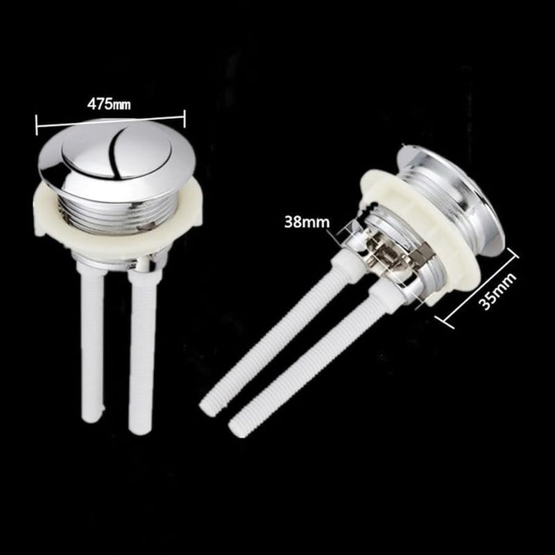 38mm Dual Flush Toilet Push Button ABS Water Tank Valve Durable Bathroom Upgrade - Image 1